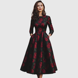 Lilla | Elegant Vintage Maxi Dress With Floral Print