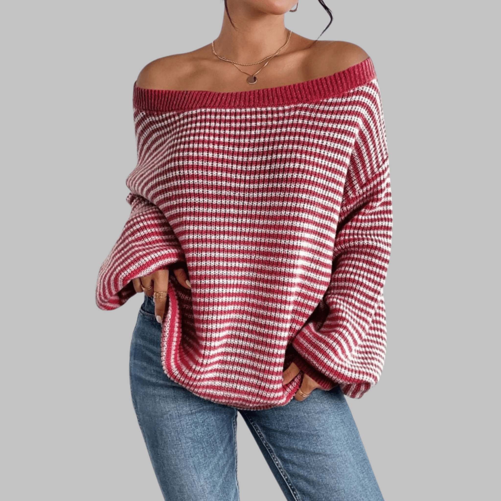 Poshiko | Casual Drop Shoulder Jumper - Velvet Haven