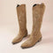 Evie | Embroidered Western Style Boots - Velvet Haven