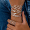 Elegant Vintage Cuff Bracelet with Leaf Motif - Velvet Haven