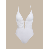 Silvie | Plunge Neck Swimsuit with Cross-Back Details