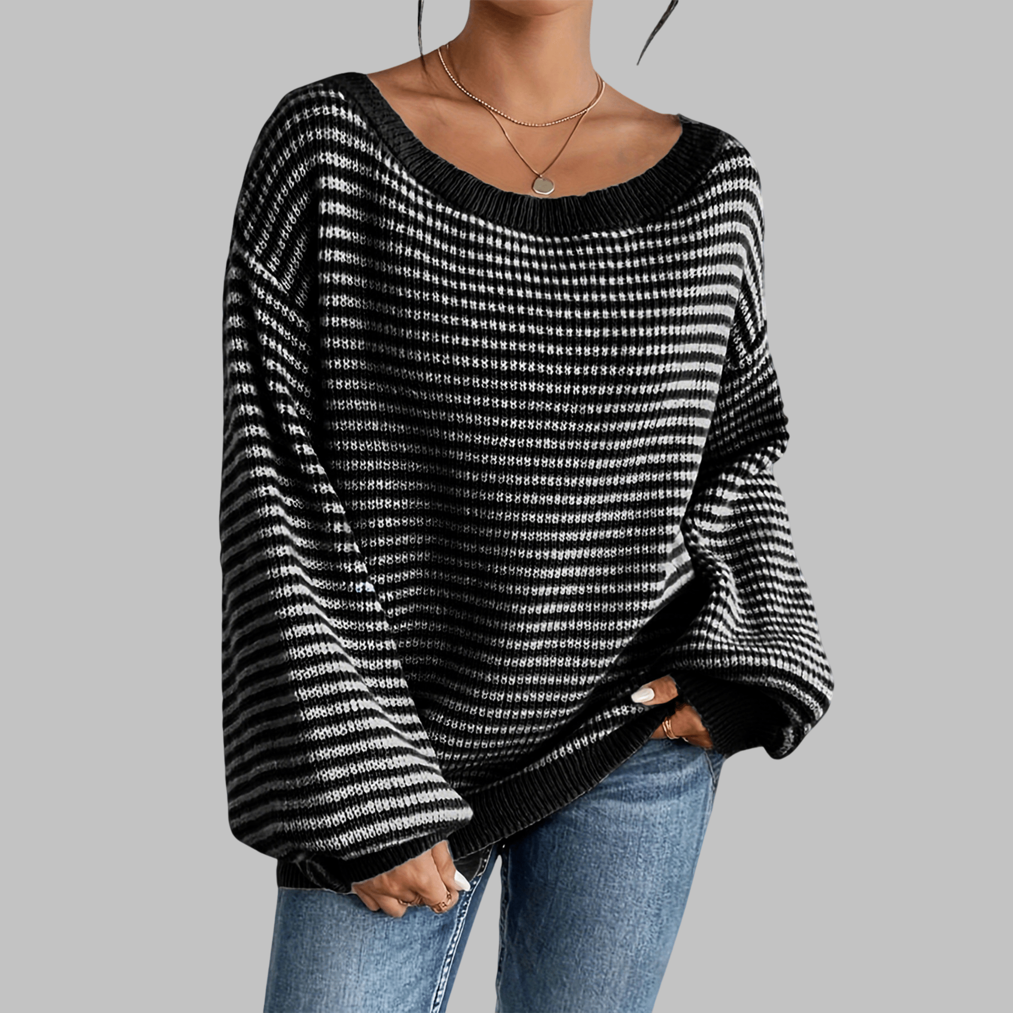Poshiko | Casual Drop Shoulder Jumper - Velvet Haven