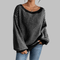 Poshiko | Casual Drop Shoulder Jumper - Velvet Haven