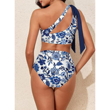 Marit | High-Waisted One-Shoulder Bikini Set