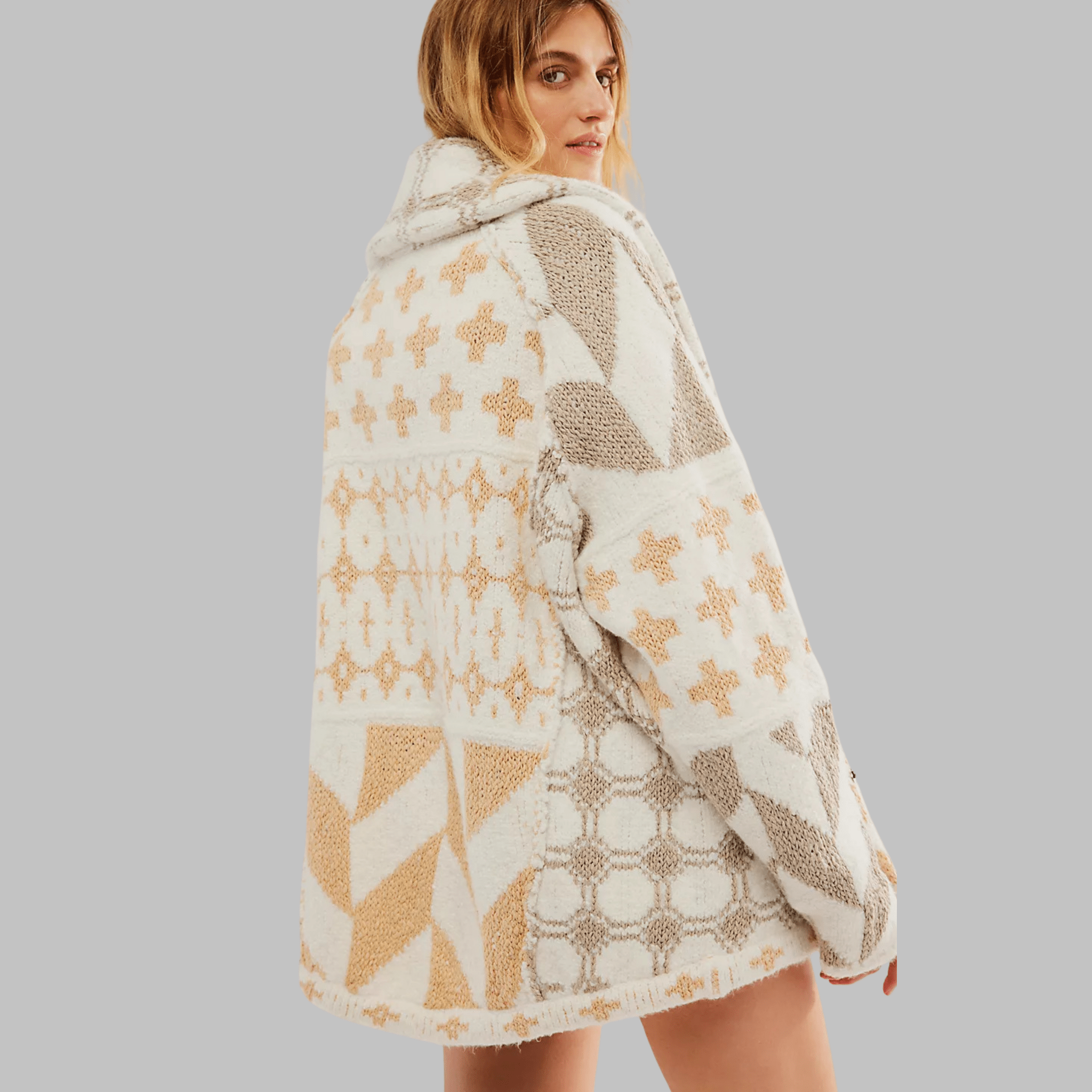 Portia | Vintage Oversized Cardigan - Velvet Haven