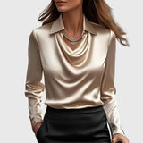 Sylvie | Blouse with a Luxurious Pleated Neckline