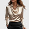 Sylvie | Blouse with a Luxurious Pleated Neckline - Velvet Haven