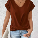 Maia | Twist Front V-Neck Top