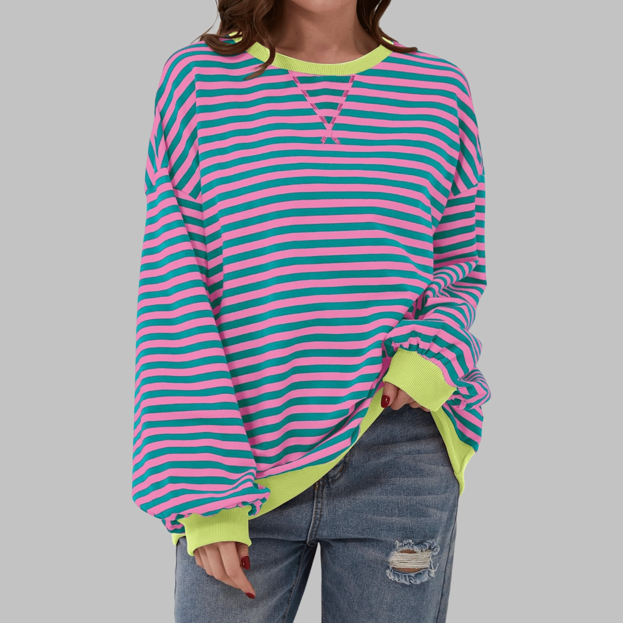 Luka | Casual Striped Sweatshirt - Velvet Haven