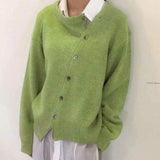 Alycia | Asymmetric Button Cardigan