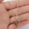 Hummingbird Necklace with Enamel and Zirconium Dioxide - Velvet Haven