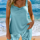 Famke | Floral Print Tankini & Shorts Set