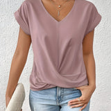 Maia | Twist Front V-Neck Top