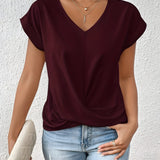 Maia | Twist Front V-Neck Top