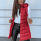 Rain | Casual Sleeveless Hood Long Puffer Vest - Velvet Haven