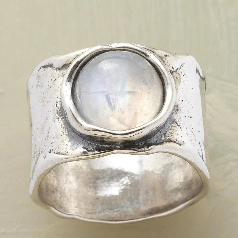 Silver Moonstone Ring - Velvet Haven
