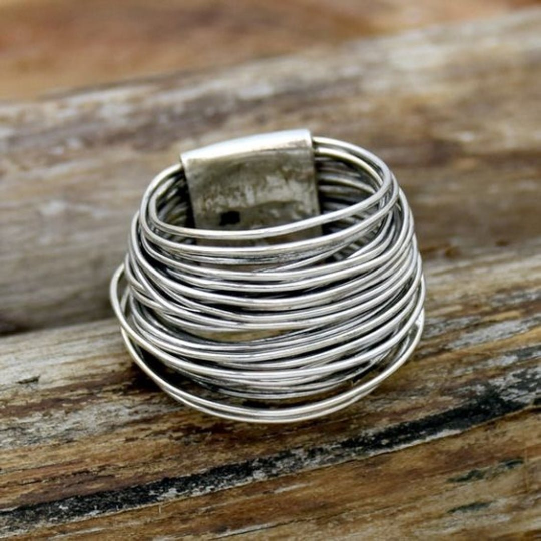 Vintage Layering Silver Ring - Velvet Haven