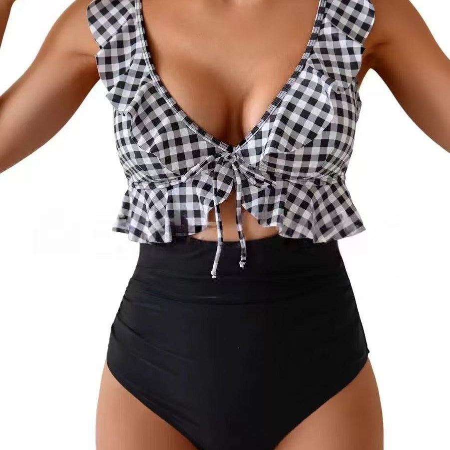Charlotte | Flirtatious V-Neck Swimsuit - Velvet Haven