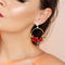 Elegant Gold Flower and Pearl Earrings - Velvet Haven