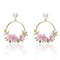 Elegant Gold Flower and Pearl Earrings - Velvet Haven
