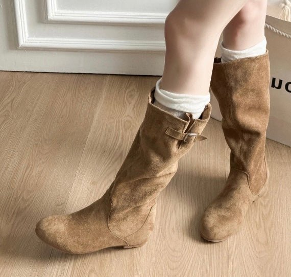 Isabella | Stylish Knee-High Suede Boots - Velvet Haven