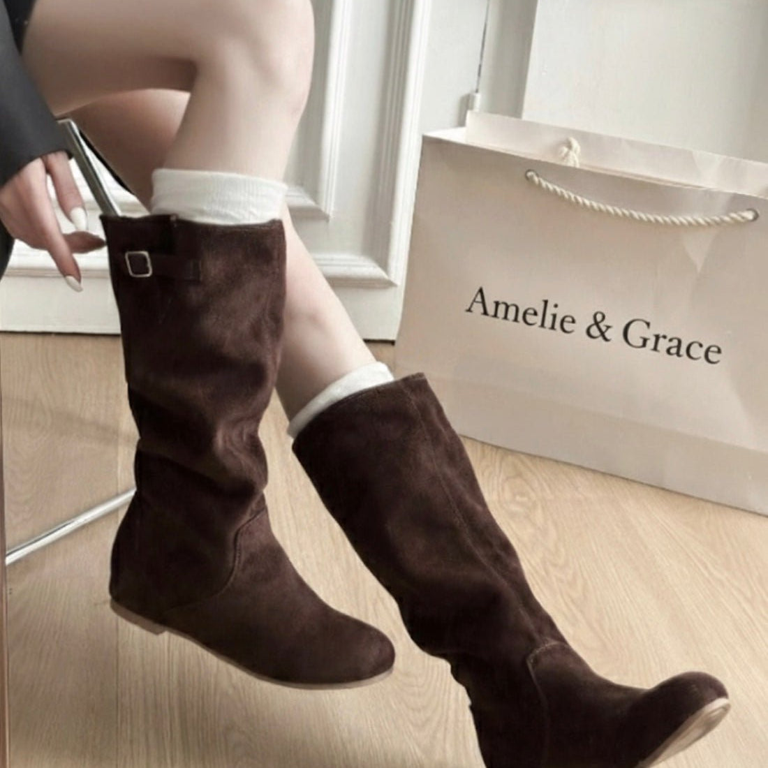 Isabella | Stylish Knee-High Suede Boots - Velvet Haven