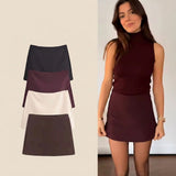 Tailored High-Waisted Skort