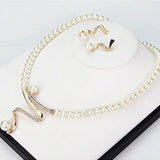 Natural Pearl Necklace + Earring Set