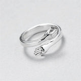 925 Silver Cuddle Gifting Ring with Customizable Fit
