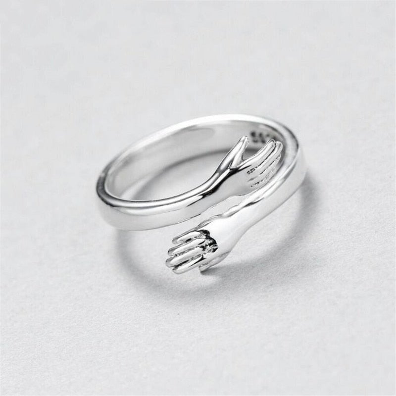 925 Silver Cuddle Gifting Ring with Customizable Fit - Velvet Haven