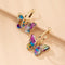 Gold Multicolor Butterfly Hoop Earrings - Velvet Haven