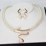Natural Pearl Necklace + Earring Set