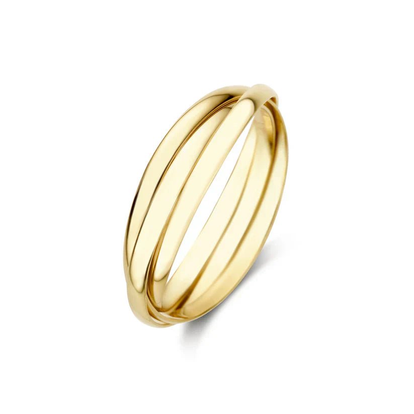 Golden Léna Trielle Ring - Velvet Haven