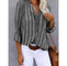 Havisa | Striped Casual Blouse - Velvet Haven