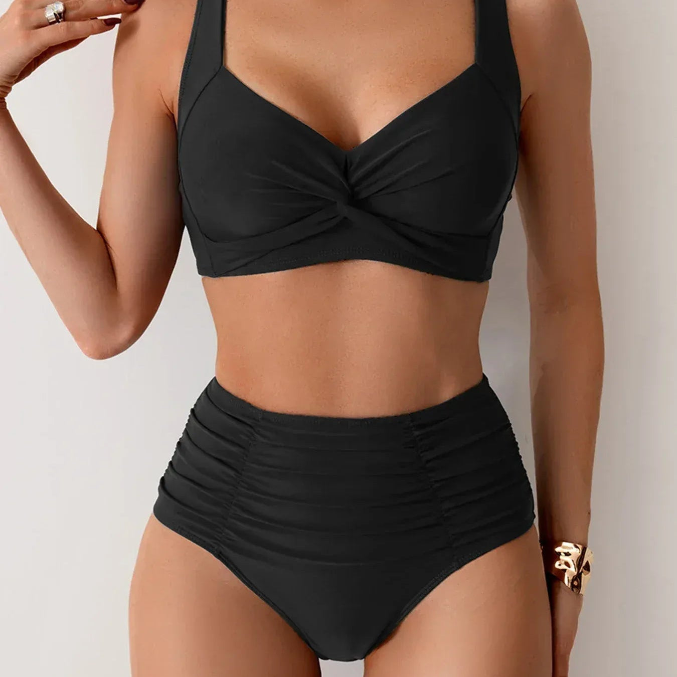 Esther | Sculpting High-Waisted Bikini Set - Velvet Haven