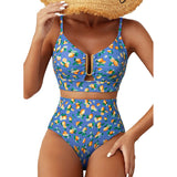 Saar | Sculpting Printed High-Waisted Bikini Set