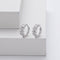 Silver Leaf Hoop Earrings - Velvet Haven