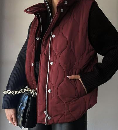 Darcy | Chic Lightweight Button-Up Puffer Vest