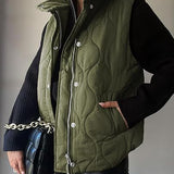Darcy | Chic Lightweight Button-Up Puffer Vest