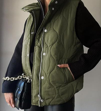 Darcy | Chic Lightweight Button-Up Puffer Vest