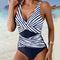 Wendy | Wrap-Front Cross-Detail Swimsuit - Velvet Haven