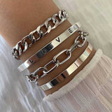 Sophisticated White Gold Elan Mercer Bracelet Set