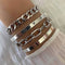 Sophisticated White Gold Elan Mercer Bracelet Set - Velvet Haven
