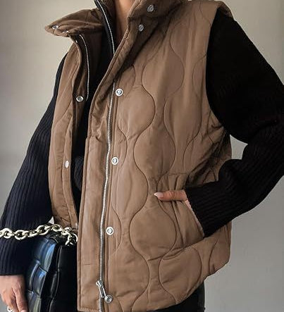 Darcy | Chic Lightweight Button-Up Puffer Vest