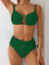 Anne | High-Waisted Bikini Set with Gold U-Detail - Velvet Haven