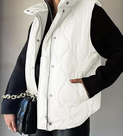 Darcy | Chic Lightweight Button-Up Puffer Vest