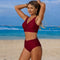 Jasmijn | High-Waisted Twist-Detail Bikini Set - Velvet Haven