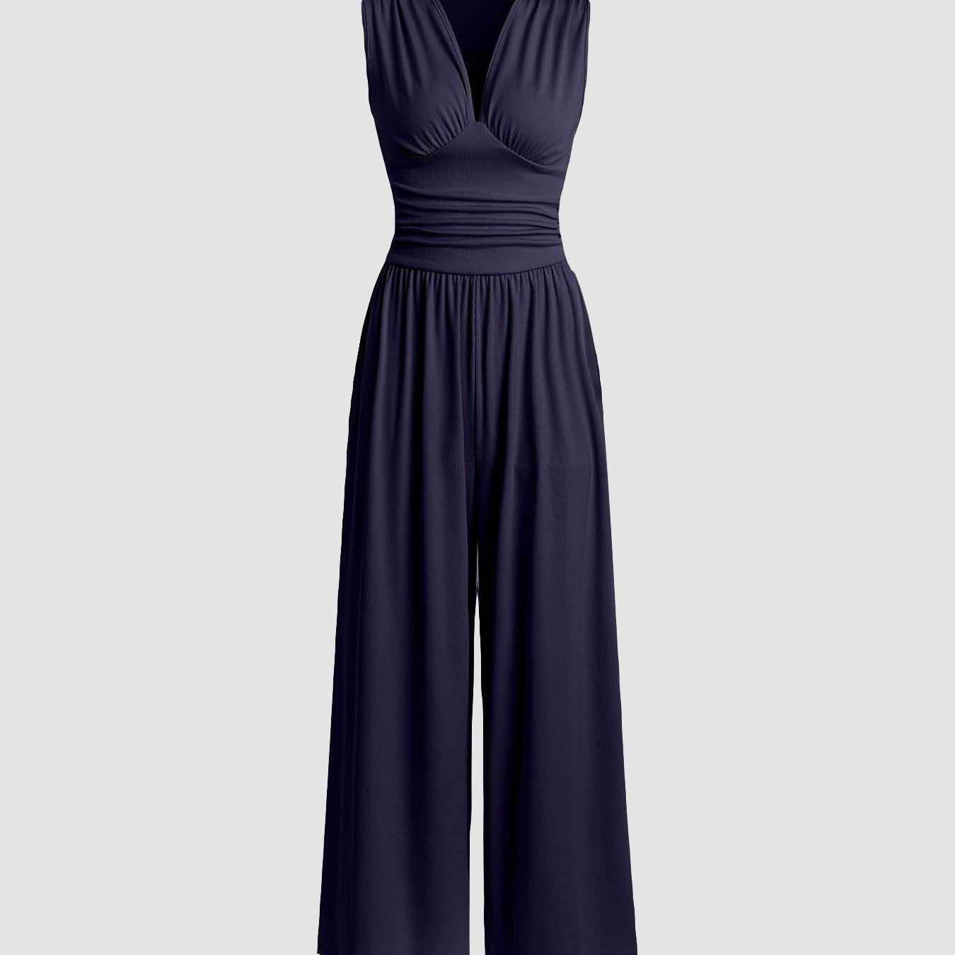 Lucy | Chic Sleeveless Wide-Leg Jumpsuit - Velvet Haven