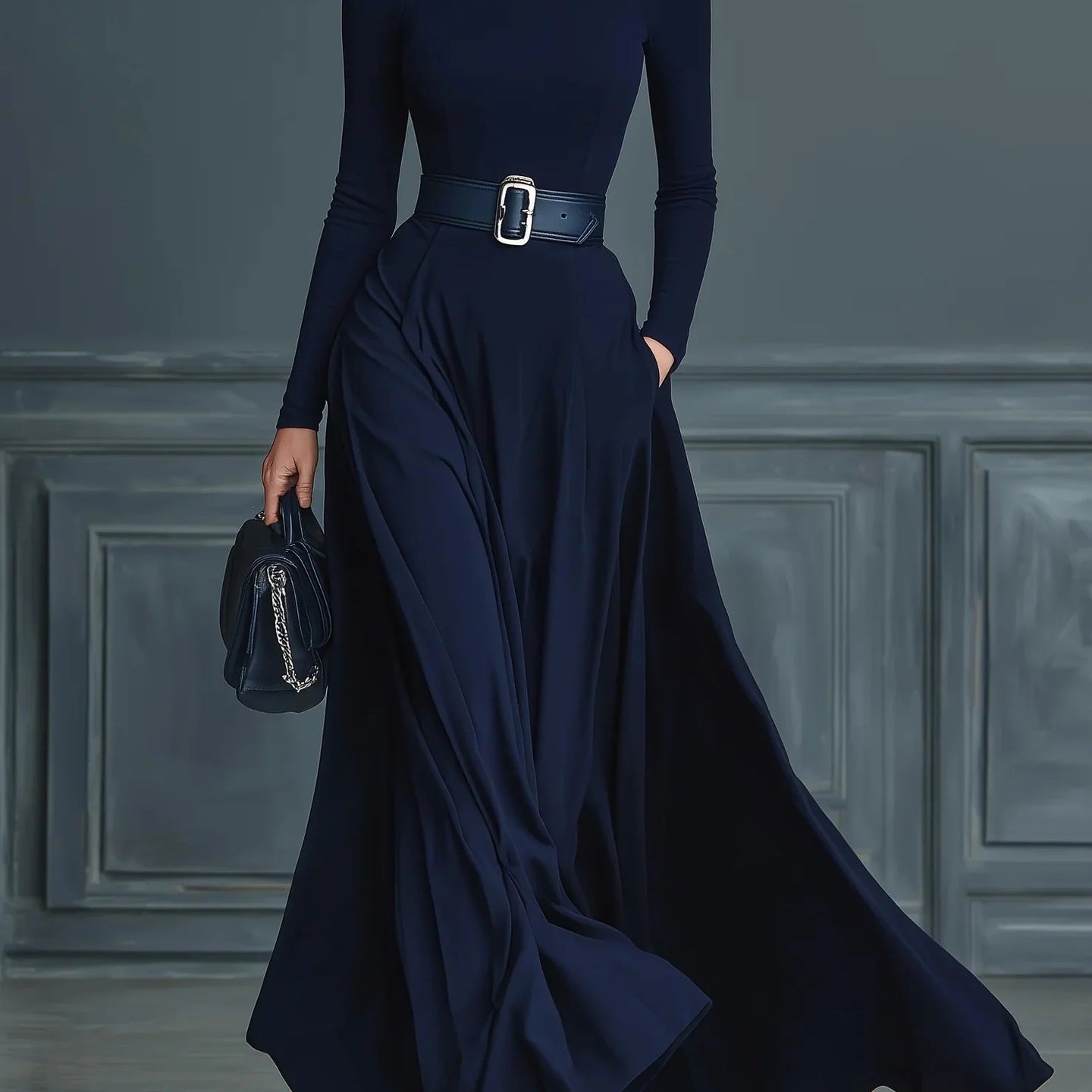 Cortliss | High-Neck Maxi Dress - Velvet Haven