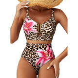Saar | Sculpting Printed High-Waisted Bikini Set